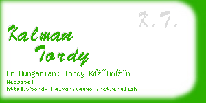 kalman tordy business card